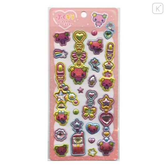Japan Tamagotchi Puffy Glitter Charm Sticker - Furawatchi - 1