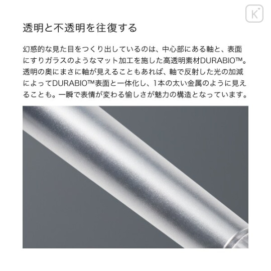 Japan Tombow Zoom L1 Gel Pen - 0.5mm Smoke Blue : Blue Black Ink - 2