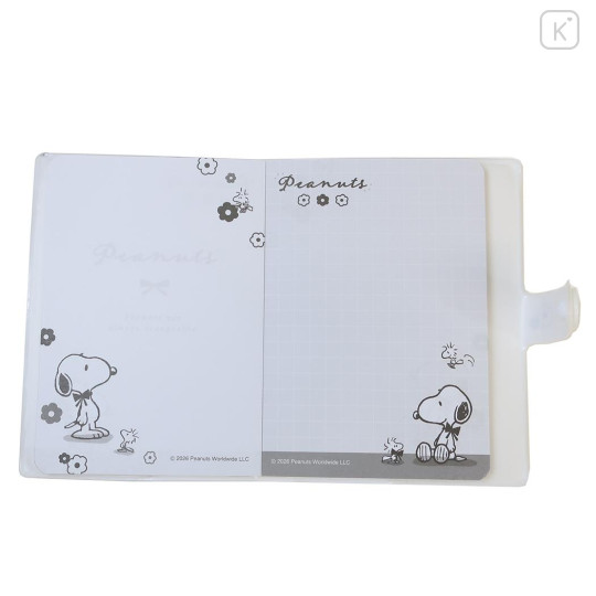 Japan Peanuts Mini Notebook Memo Pad - Snoopy & Woodstock : Relax Forever Grey - 3