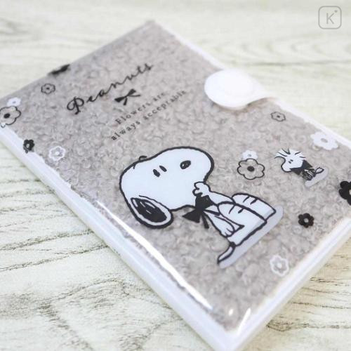 Japan Peanuts Mini Notebook Memo Pad - Snoopy & Woodstock : Relax Forever Grey - 4