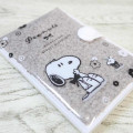 Japan Peanuts Mini Notebook Memo Pad - Snoopy & Woodstock : Relax Forever Grey - 4