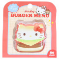 Japan Sanrio Squishy Memo Pad - Hello Kitty : Burger - 1