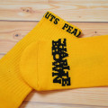 Japan Peanuts Ankle High Socks - Snoopy : Retro Charlie Deep Yellow - 2