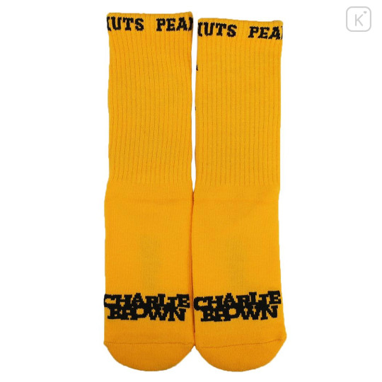 Japan Peanuts Ankle High Socks - Snoopy : Retro Charlie Deep Yellow - 3