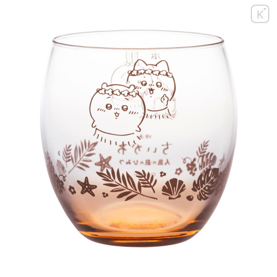 Japan Chiikawa Swinging Glass Tumbler - Chiikawa & Hachiware & Usagi : Chiikawa Movie The Secret of Mermaid Island Cocoon Orange - 4