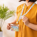 Japan Chiikawa Pass Case Card Holder with Neck Strap - Hachiware & Usagi : Chiikawa Movie The Secret of Mermaid Island Tropical - 2