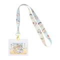 Japan Chiikawa Pass Case Card Holder with Neck Strap - Chiikawa : Chiikawa Movie The Secret of Mermaid Island Everyone - 1