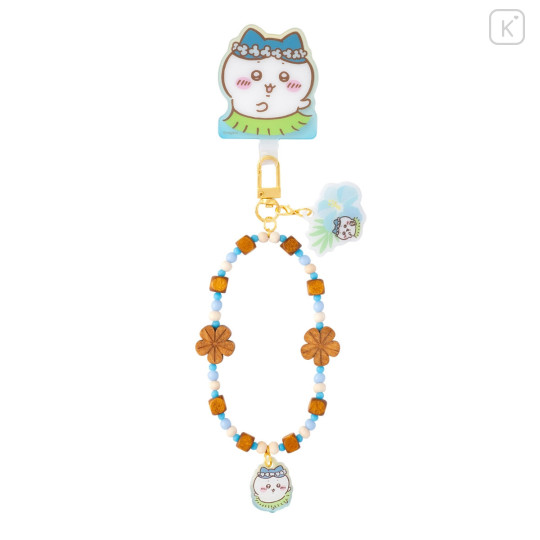 Japan Chiikawa Beaded Hand Strap Phone Charm Tab - Hachiware : Chiikawa Movie The Secret of Mermaid Island - 1