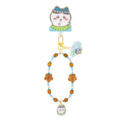 Japan Chiikawa Beaded Hand Strap Phone Charm Tab - Hachiware : Chiikawa Movie The Secret of Mermaid Island