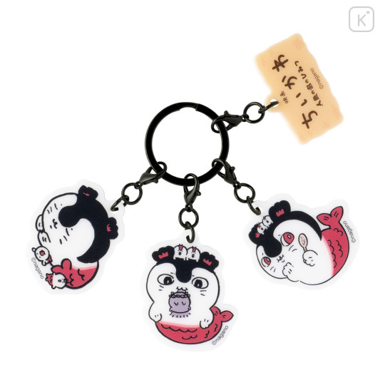 Japan Chiikawa Triple Acrylic Charm Keychain - Chiikawa Movie The Secret of Mermaid Island Siren & Mermaid - 1