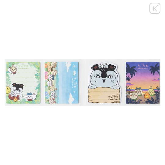 Japan Chiikawa Patapata Flip Sticky Notes - Chiikawa & Hachiware & Usagi : Chiikawa Movie The Secret of Mermaid Island Tropical - 2