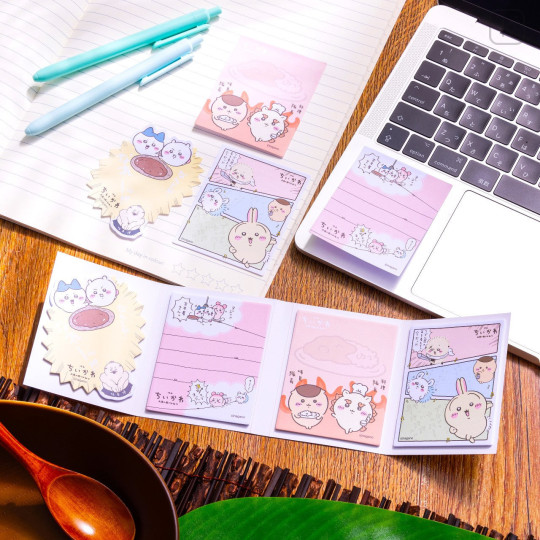 Japan Chiikawa Patapata Flip Sticky Notes - Chiikawa & Hachiware : Chiikawa Movie The Secret of Mermaid Island Final Battle - 2