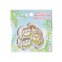 Japan Chiikawa Flake Sticker Set - Chiikawa Movie The Secret of Mermaid Island Characters Welcome Dance