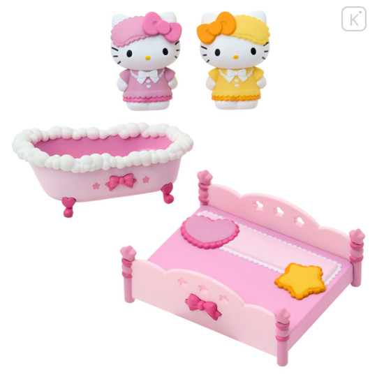 Japan Sanrio Original Doll & Bedtime Set - Hello Kitty & Mimmy - 2