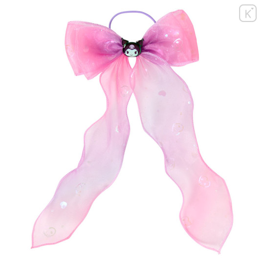 Japan Sanrio Original Kids Ribbon Hair Tie - Kuromi - 1