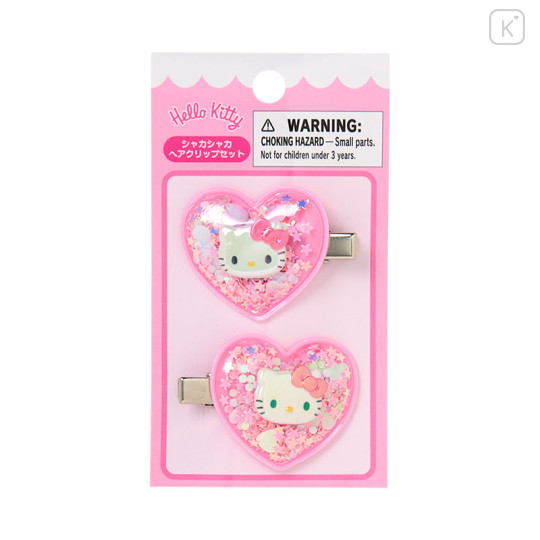 Japan Sanrio Original Kids Shaking Hair Clip Set - Hello Kitty - 1