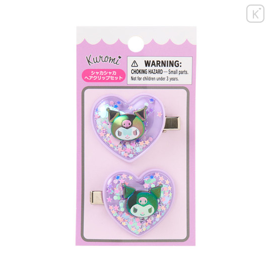 Japan Sanrio Original Kids Shaking Hair Clip Set - Kuromi - 1