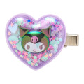 Japan Sanrio Original Kids Shaking Hair Clip Set - Kuromi - 4