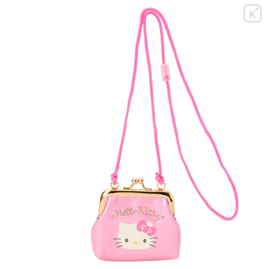 Japan Sanrio Original Kids Coin Purse with Rope - Hello Kitty - 1