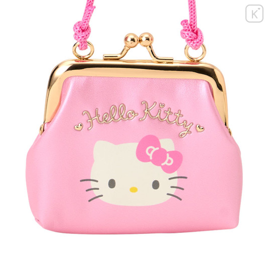 Japan Sanrio Original Kids Coin Purse with Rope - Hello Kitty - 2