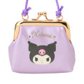 Japan Sanrio Original Kids Coin Purse with Rope - Kuromi - 2