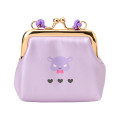 Japan Sanrio Original Kids Coin Purse with Rope - Kuromi - 3