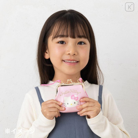 Japan Sanrio Original Kids Coin Purse with Rope - Kuromi - 6