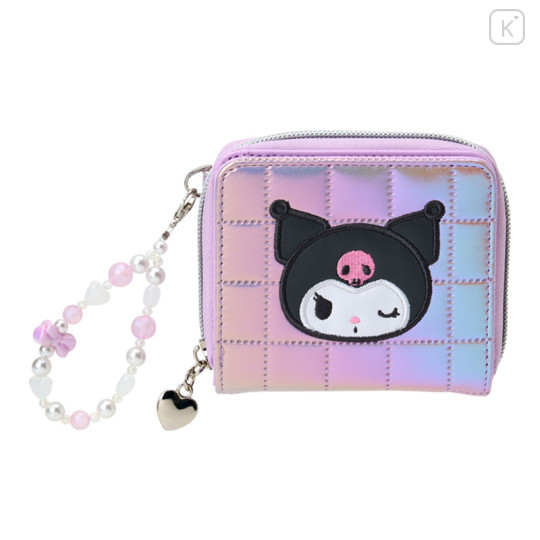 Japan Sanrio Original Kids Charm Wallet - Kuromi - 1