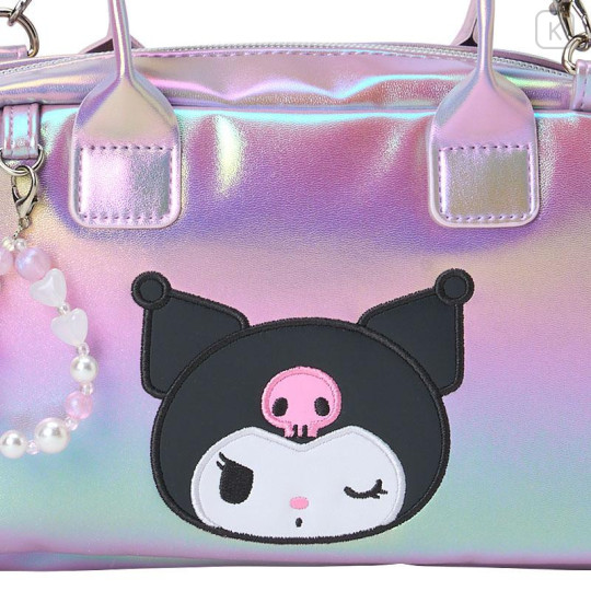 Japan Sanrio Original Kids Shoulder Bag - Kuromi : Aurora - 4