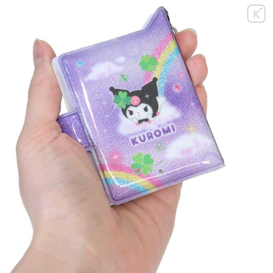 Japan Sanrio Mini Sticker Book Keychain - Kuromi : Clover - 2