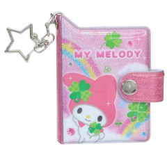 Japan Sanrio Mini Sticker Book Keychain - My Melody : Clover