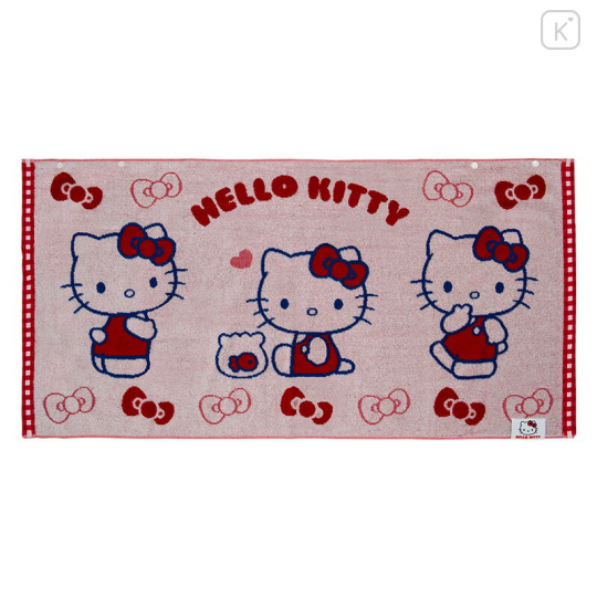 Japan Sanrio Original Snap-on Bath Towel - Hello Kitty - 1