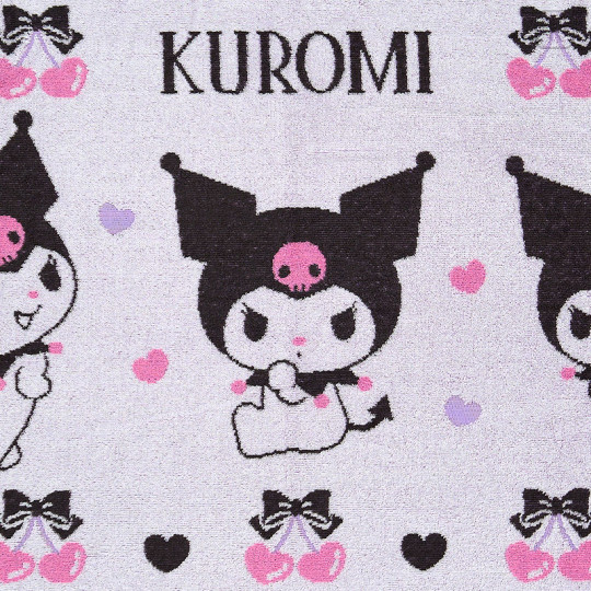 Japan Sanrio Original Snap-on Bath Towel - Kuromi - 2