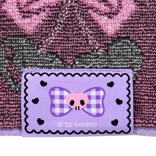 Japan Sanrio Original Snap-on Bath Towel - Kuromi - 4