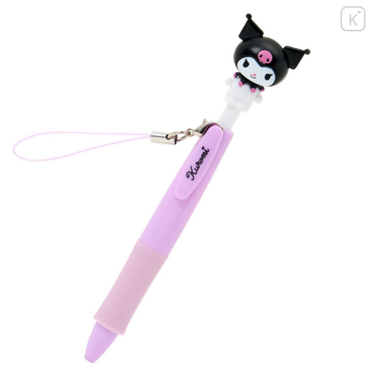 Japan Sanrio Original Mini Mascot Ballpoint Pen - Kuromi - 2