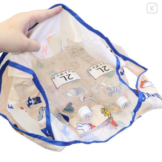 Japan Miffy Eco Shopping Bag With Pocket - Animal Friends - 3