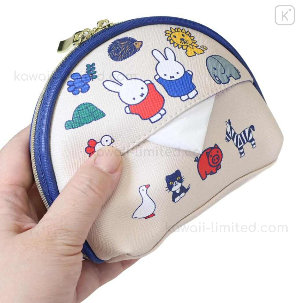 Japan Miffy Mini Pouch & Tissue Case - Animal Friends | Kawaii Limited
