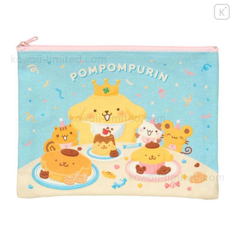 Japan Sanrio Flat Pouch - Pompompurin : 30th Anniversary | Kawaii