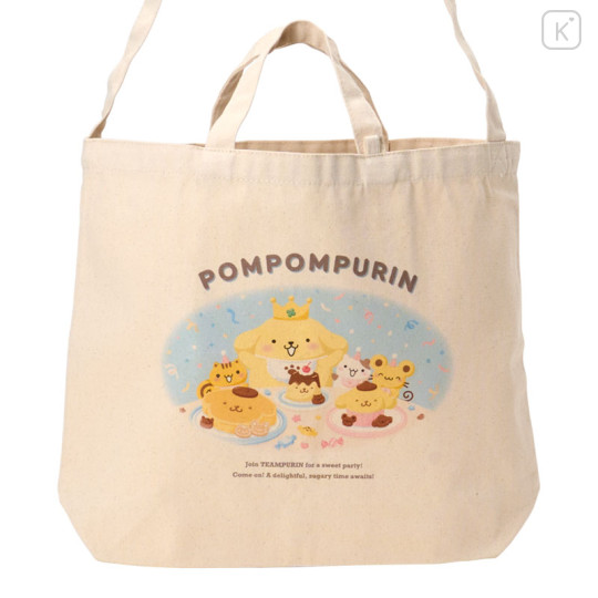 Japan Sanrio Shoulder Tote Bag - Pompompurin : 30th Anniversary - 2