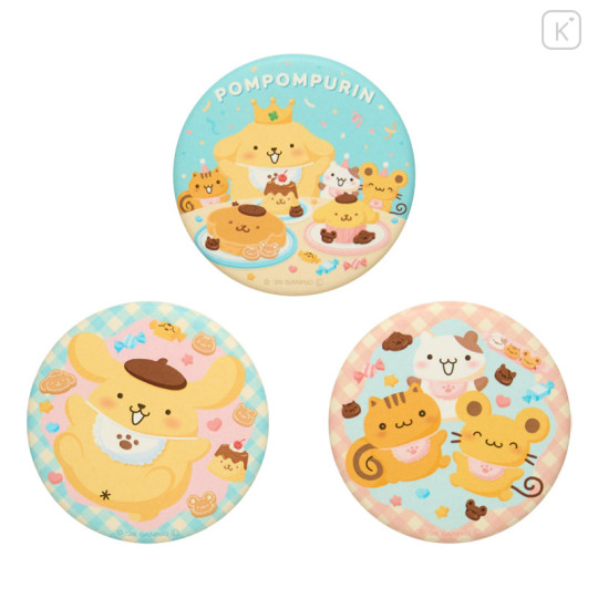 Japan Sanrio Can Badge Set - Pompompurin : 30th Anniversary - 2