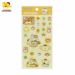 Japan Sanrio Puffy Sticker - Pompompurin : 30th Anniversary Orange
