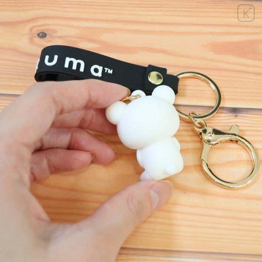 Japan San-X Figure Keychain - Korilakkuma : Basic Rilakkuma Monochrome 3D - 2