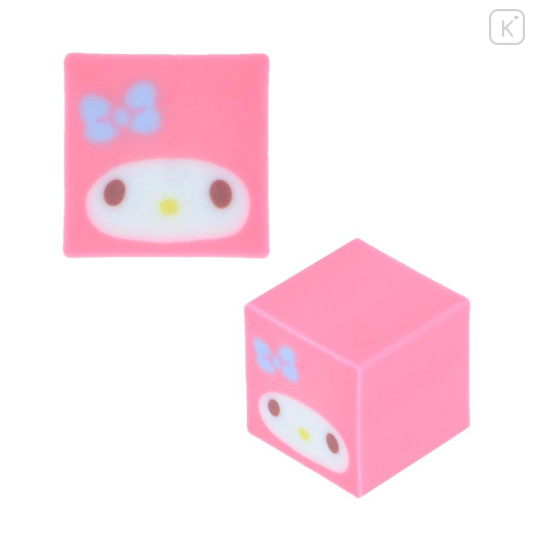 Japan Sanrio Growing Eraser Set - Kuromi & My Melody : Face - 2