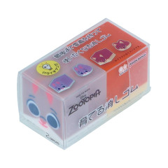 Japan Disney Growing Eraser Set - Zootopia : Judy & Nick Face