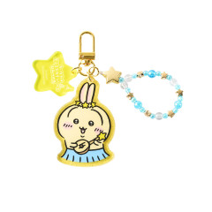 Japan Chiikawa Acrylic Keychain with Bead Charm - Usagi : Chiikawa Movie The Secret of Mermaid Island Starry Skytree Event