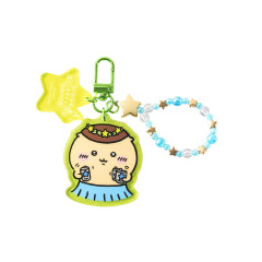 Japan Chiikawa Acrylic Keychain with Bead Charm - Kuri Manju : Chiikawa Movie The Secret of Mermaid Island Starry Skytree Event