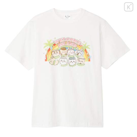 Japan Chiikawa T-Shirt (S) - Chiikawa Movie The Secret of Mermaid Island Characters Welcome Island - 1
