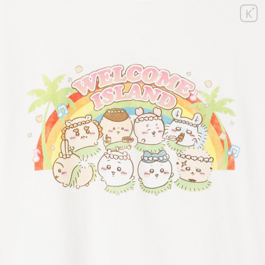 Japan Chiikawa T-Shirt (L) - Chiikawa Movie The Secret of Mermaid Island Characters Welcome Island - 2