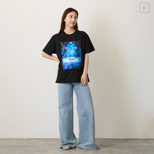 Japan Chiikawa T-Shirt (XL) - Chiikawa & Hachiware & Usagi : Chiikawa Movie The Secret of Mermaid Island Black - 3