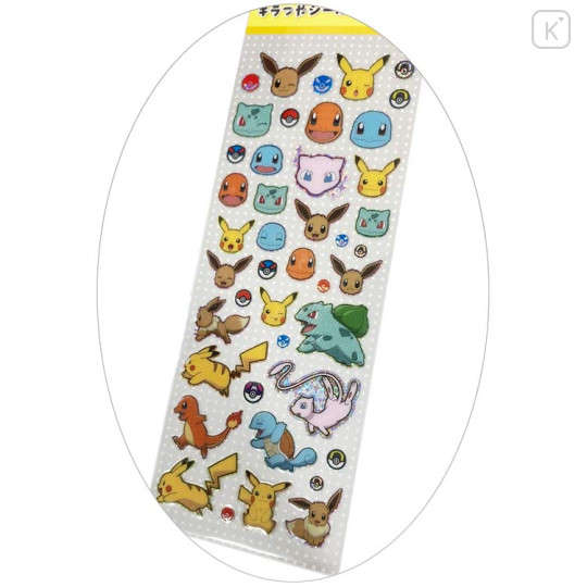 Japan Pokemon Glitter Sticker - B - 2